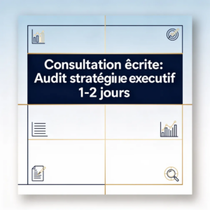 Consultation écrite: Audit stratégique exécutif 1-2 jours
