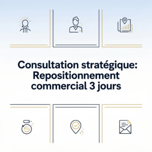 Consultation stratégique: Repositionnement commercial 3 jours