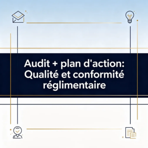 Audit + plan d'action: Qualité et conformité réglementaire